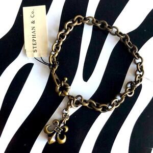 3 for $30 Stephan & Co. Gold Fleur-de-lis Bracelet